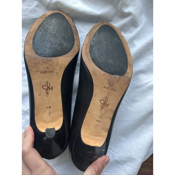 Cole Haan Air Pumps Black Leather Round Toe Size 9 - Picture 7 of 9
